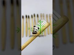 فرشاة أسنان مصنوعة من الخيزران للاستعمال مرة واحدة: صديقة للبيئة وجاهزة للسفر!