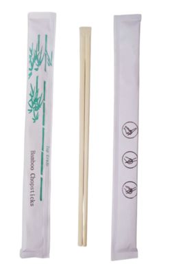 Bamboo chopsticks with Logo print individual full paper sleeve/wrap Sushi Tensoge Chopsticks Chinese disposable bamboo Chopsticks